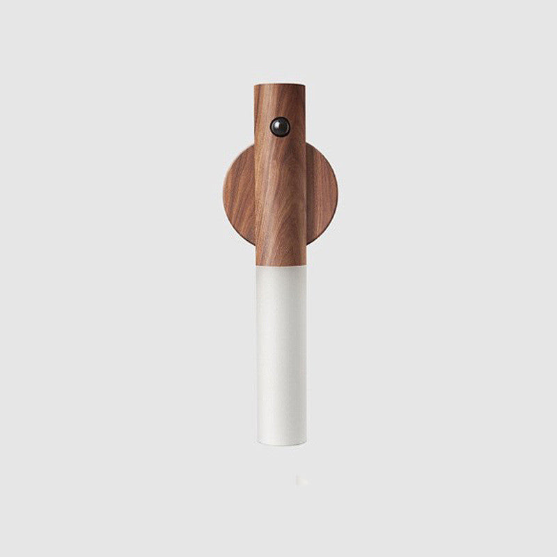 Auto LED USB Magnetic Wood Wireless Night Light.