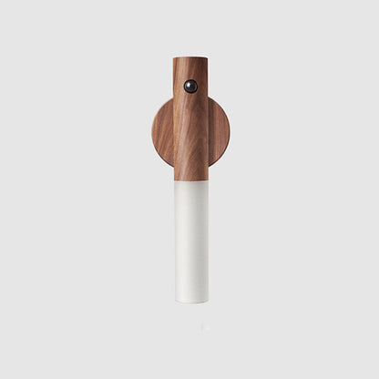 Auto LED USB Magnetic Wood Wireless Night Light.