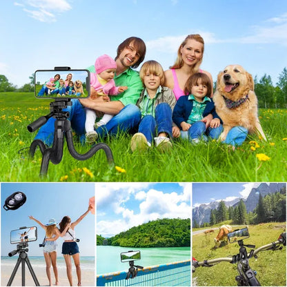 Universal Adjustable Phone Tripod Camera Stand With Wireless Remote.