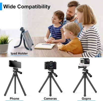 Universal Adjustable Phone Tripod Camera Stand With Wireless Remote.