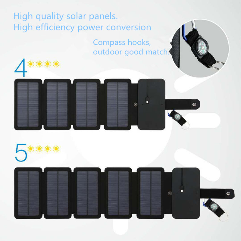 Portable Outdoor Folding Solar Panel Charger 5V 2.1A USB