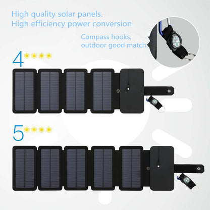 Portable Outdoor Folding Solar Panel Charger 5V 2.1A USB
