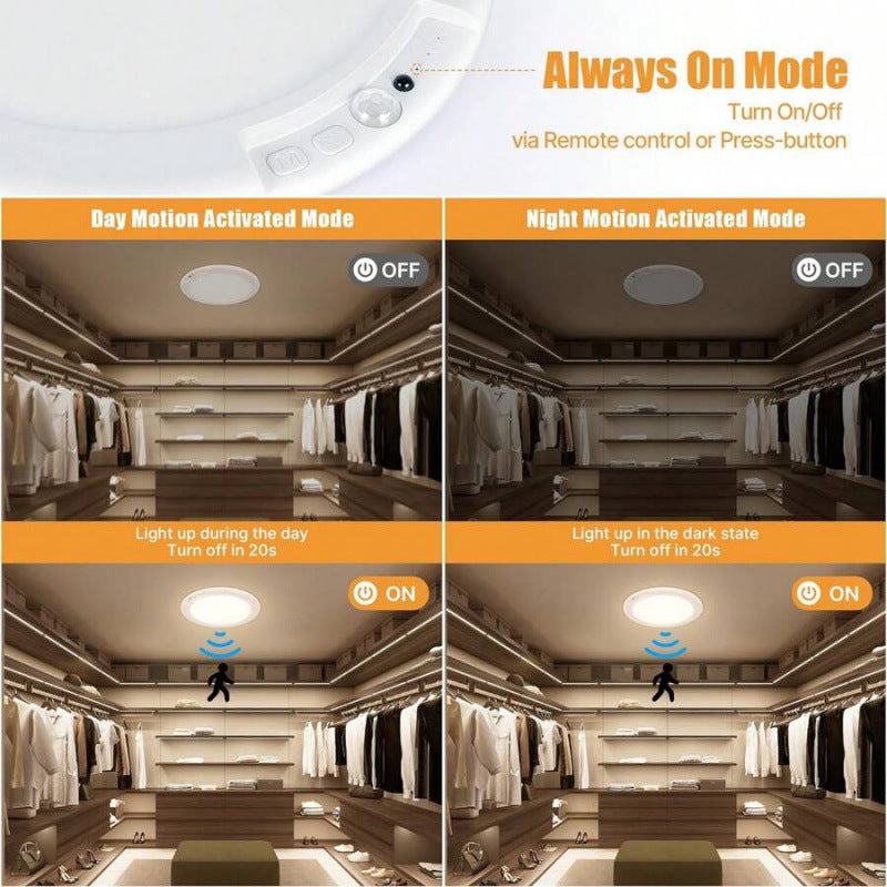 Remote-Controlled Sensor LED Ceiling Light
